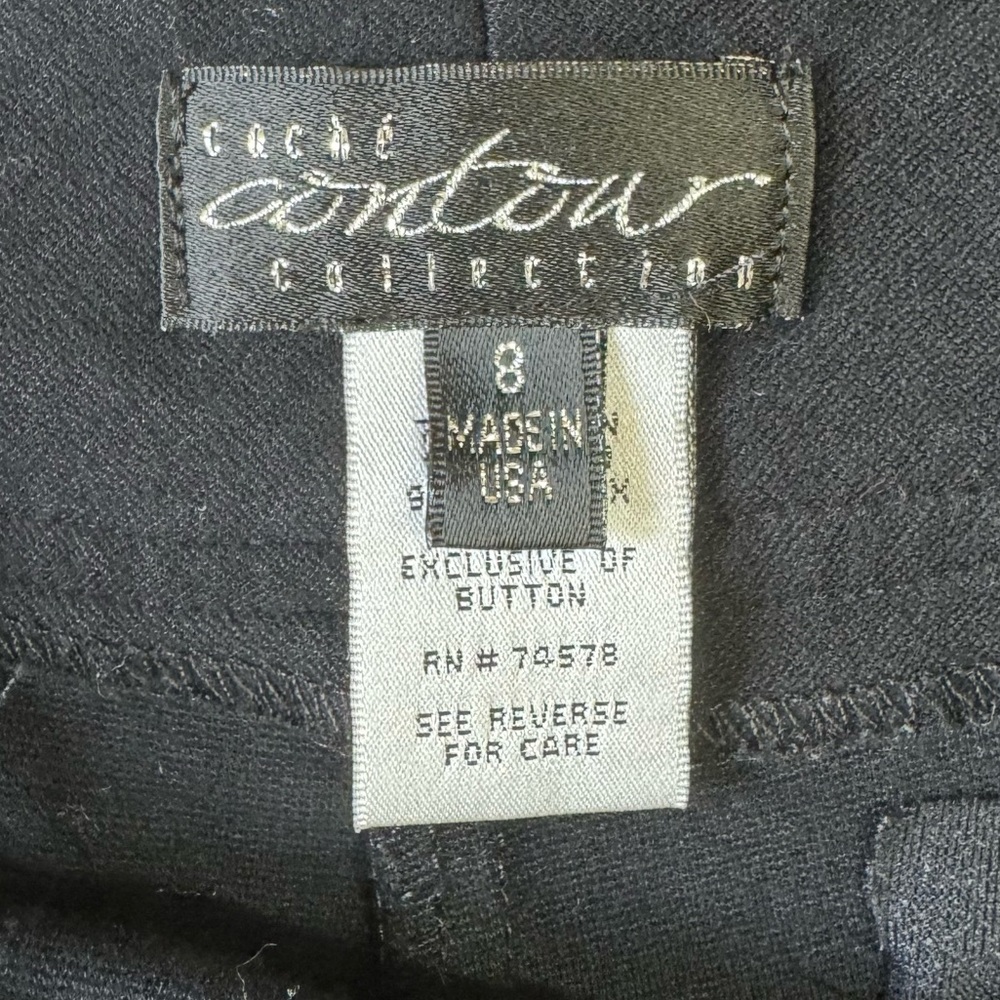 Cache women 8 accent button front preppy skort black - Picture 9 of 13